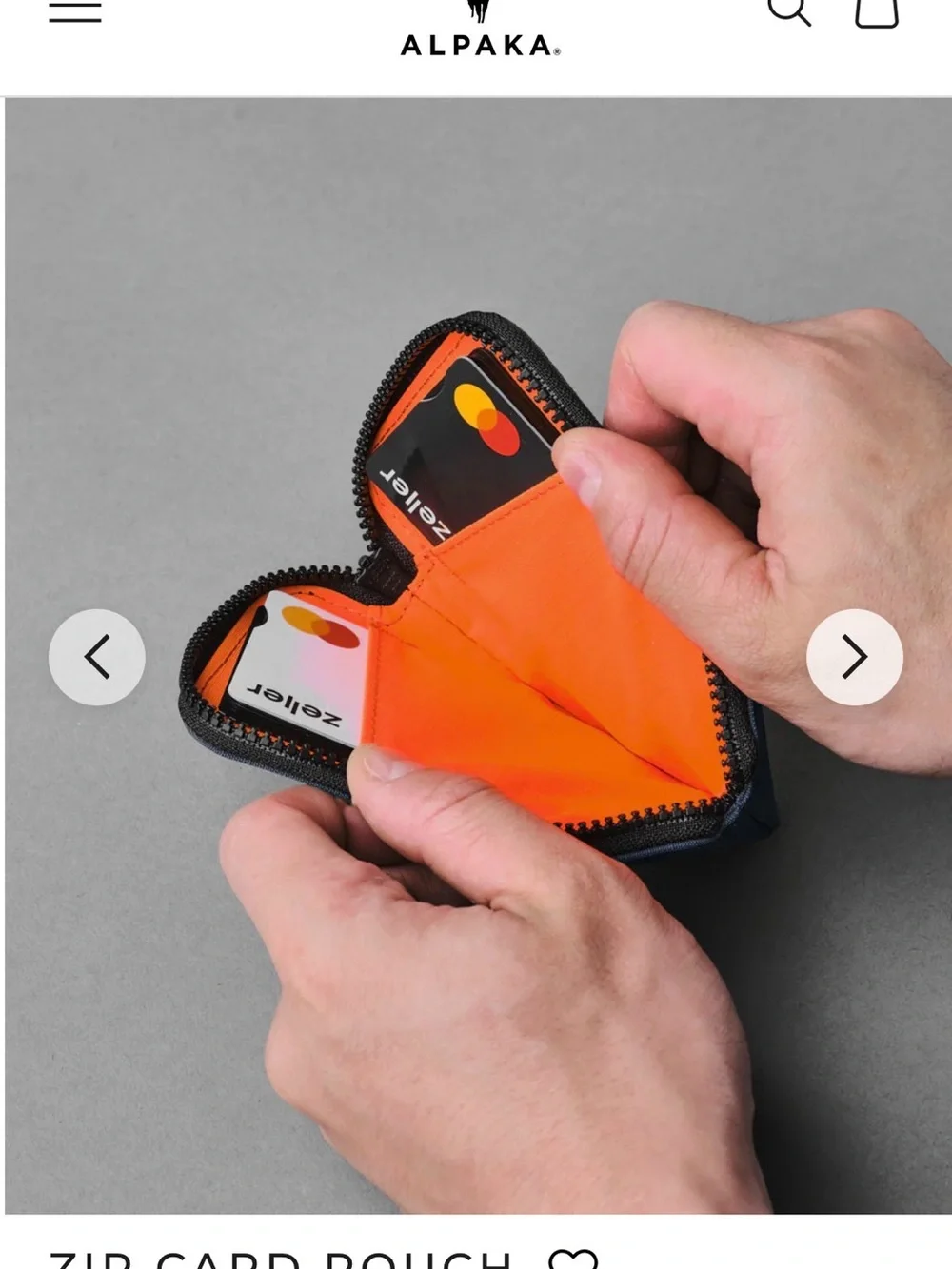 NWOT ALPAKA Zip Card Pouch